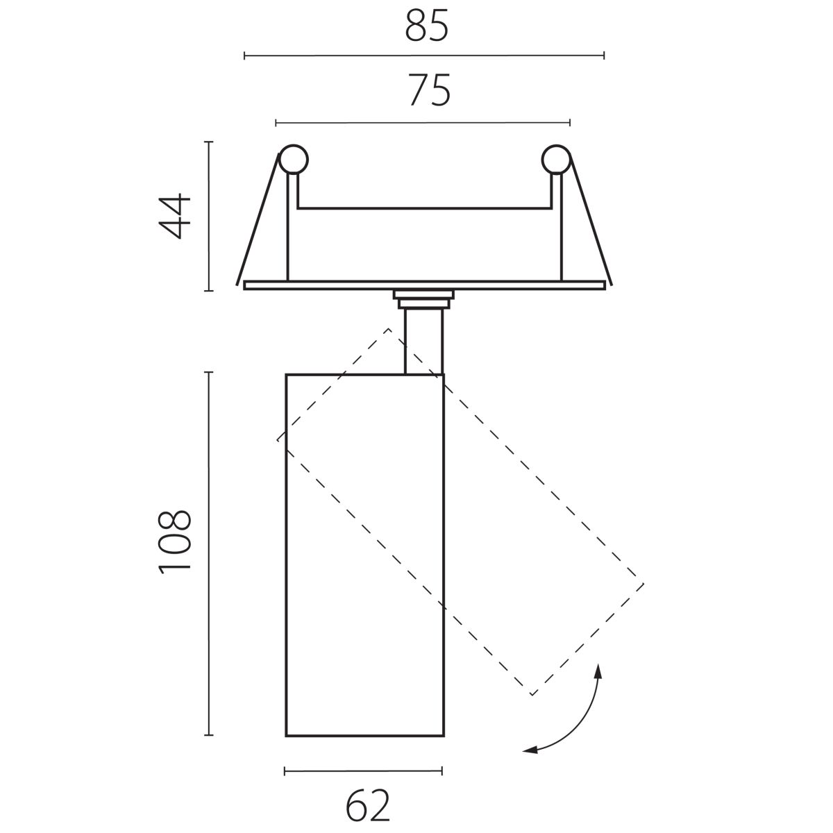 Встраиваемый светильник на натяжной потолок Lightstar Alta Base A5147RS в Санкт-Петербурге