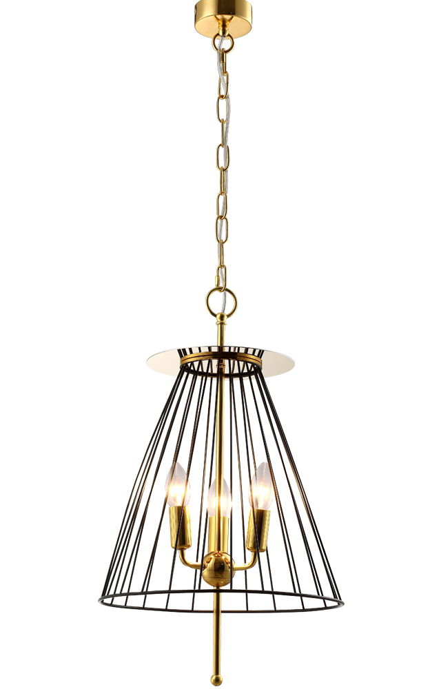 Подвесная люстра Crystal Lux Modesto MODESTO SP3 BLACK/GOLD в Санкт-Петербурге