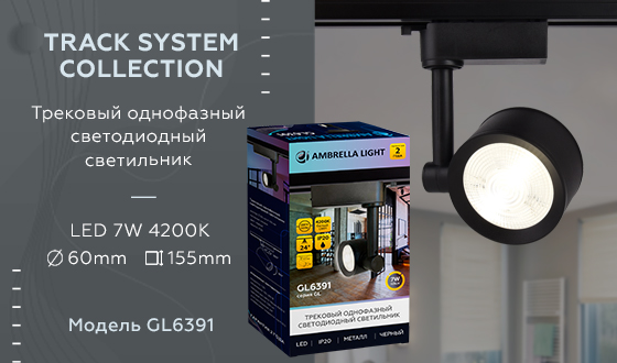 Трековый однофазный светильник Ambrella Light Track System GL6391 в Санкт-Петербурге