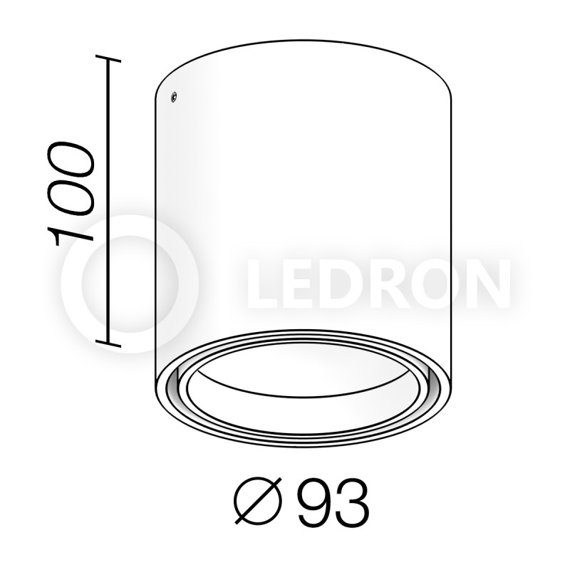 Накладной светильник LeDron KEA R ED-GU10 w/b 00000014636 в Санкт-Петербурге