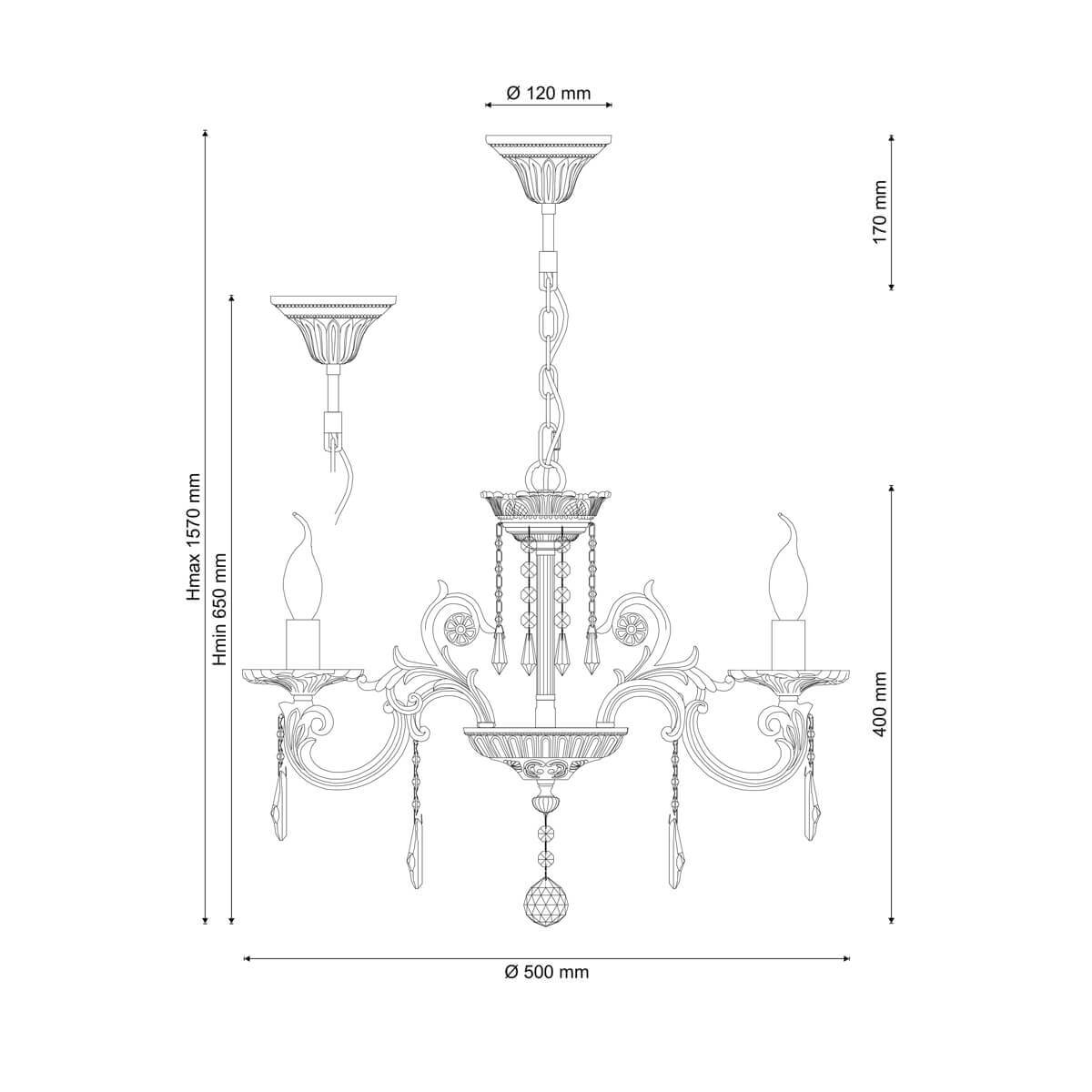 Подвесная люстра Lucia Tucci Napoli 148.5 White Antique в Санкт-Петербурге