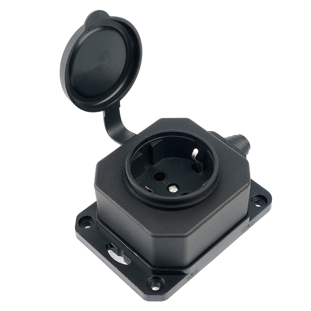 Розетка переносная 1-местная c/з Stekker RST16-1-44 250В 16А IP44 черный 50804 в Санкт-Петербурге