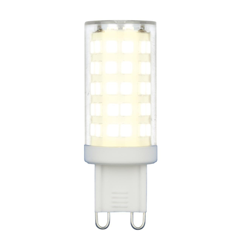 Лампа светодиодная (UL-00006488) Uniel G9 9W 3000K прозрачная LED-JCD-9W/3000K/G9/CL GLZ09TR в #REGION_NAME_DECLINE_PP#