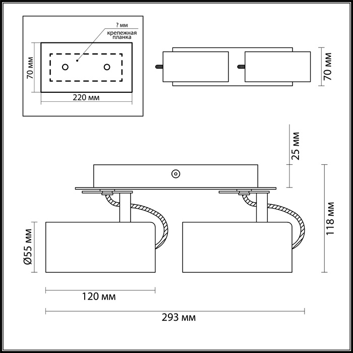 Спот Odeon Light Corse 3876/2C в Санкт-Петербурге