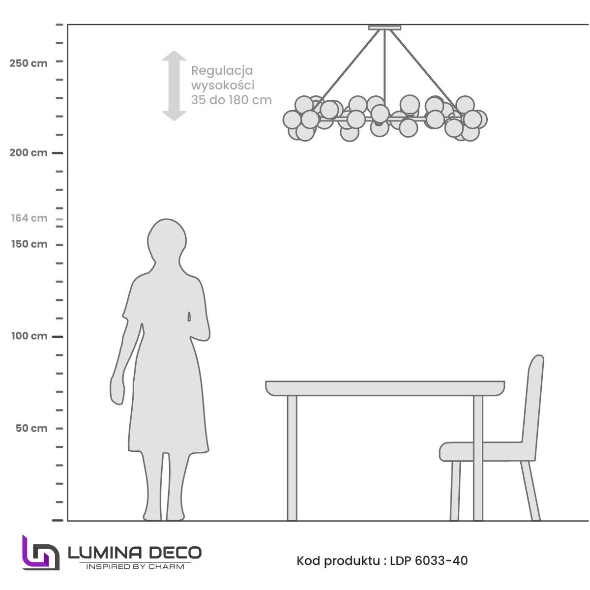 Подвесная люстра Lumina Deco Marsiada LDP 6033-40 CHR в #REGION_NAME_DECLINE_PP#