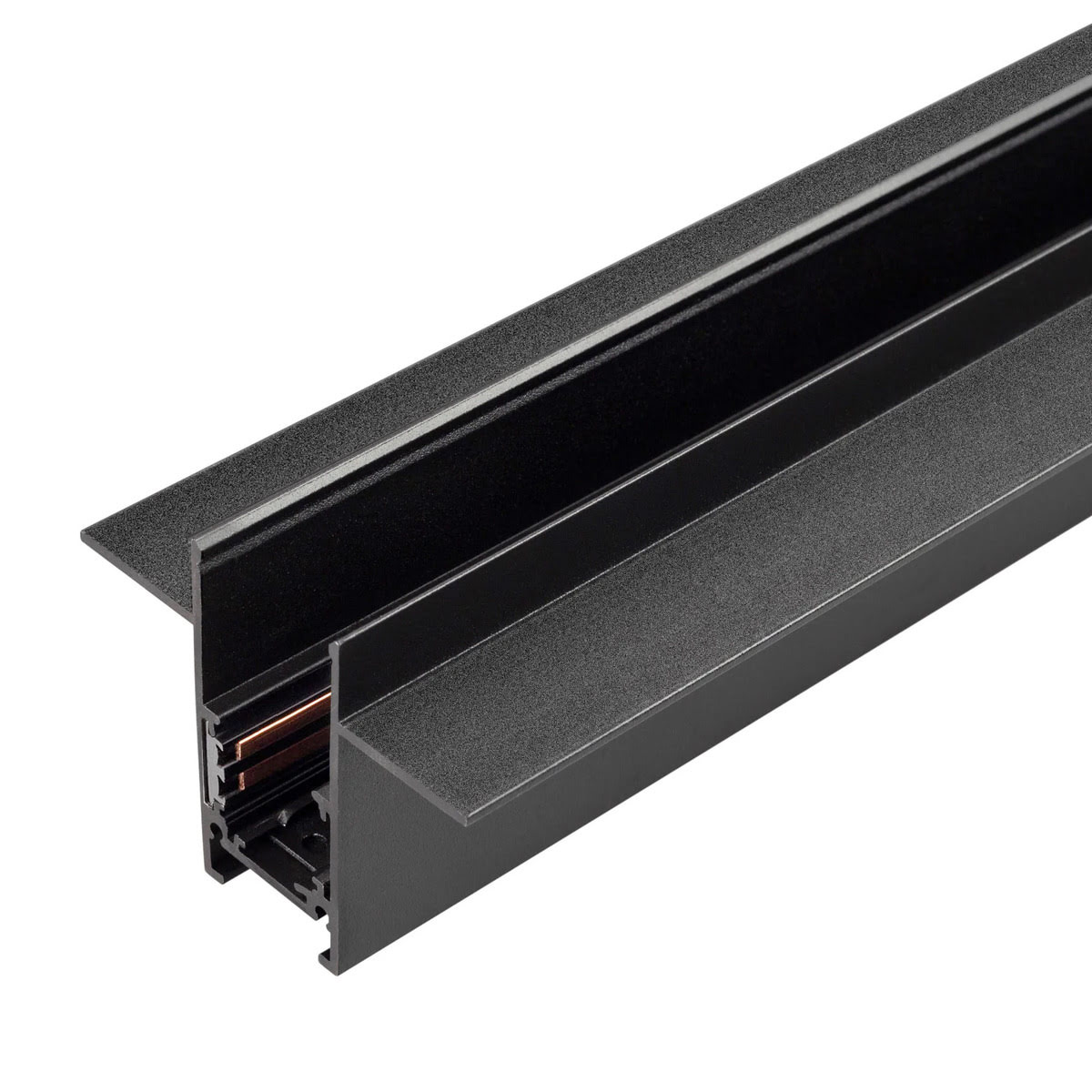Встраиваемый магнитный шинопровод Arlight MAG-ORIENT-TRACK-2653-FDW-2000 (BK, FLAT) 041438 в Санкт-Петербурге