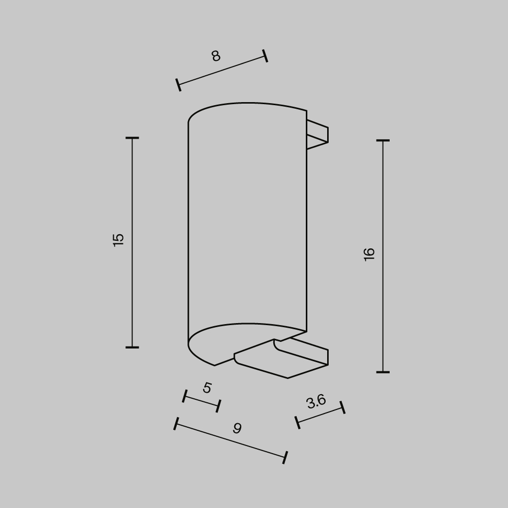 Заглушка торцевая для шинопровода Flarity Maytoni Technical Gala TRA154EC-B в Санкт-Петербурге