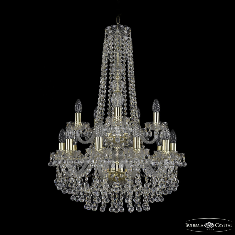 Подвесная люстра Bohemia Ivele Crystal 1409/10+5/195/h-83/2d G в Санкт-Петербурге