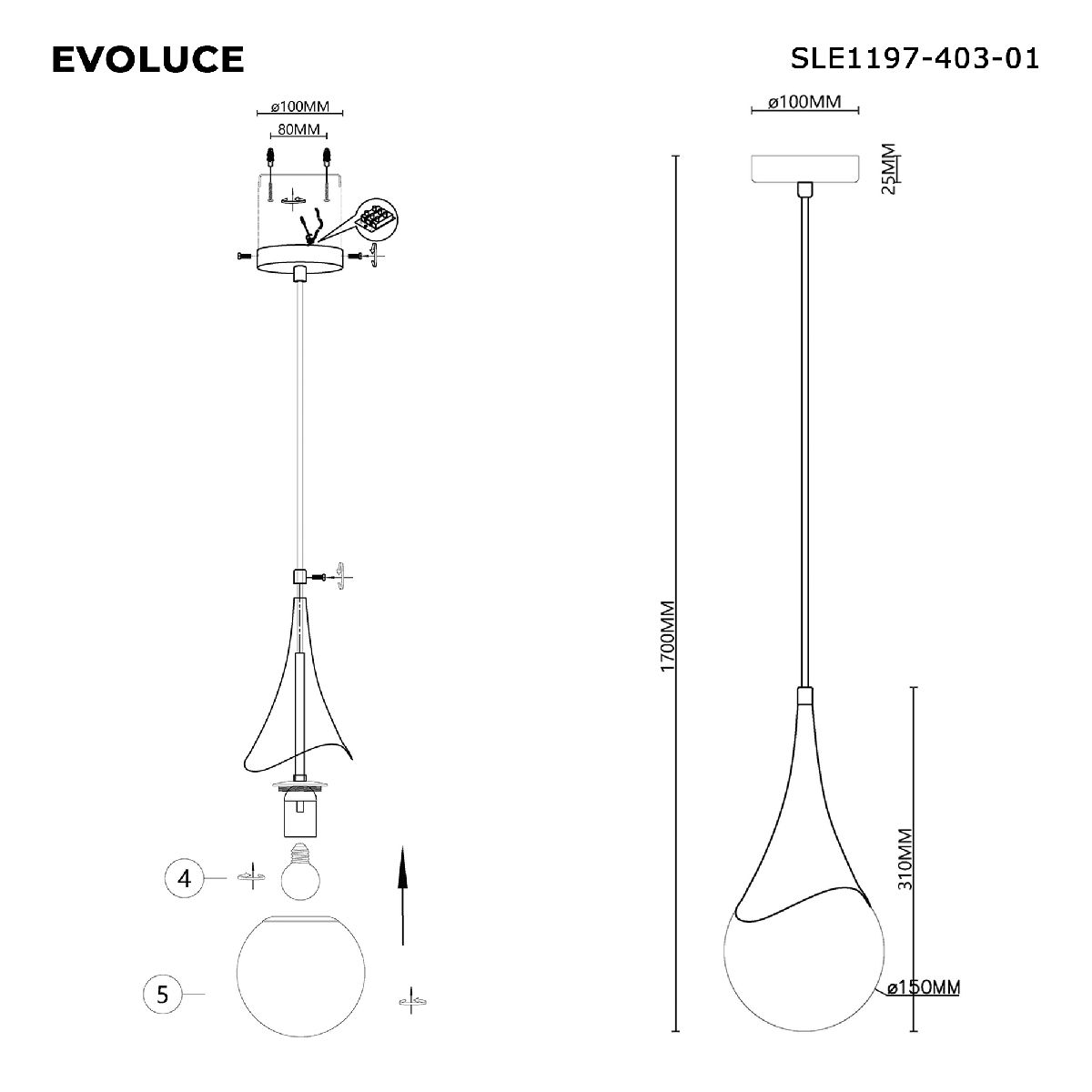 Подвесной светильник Evoluce Fiori SLE1197-403-01 в #REGION_NAME_DECLINE_PP#