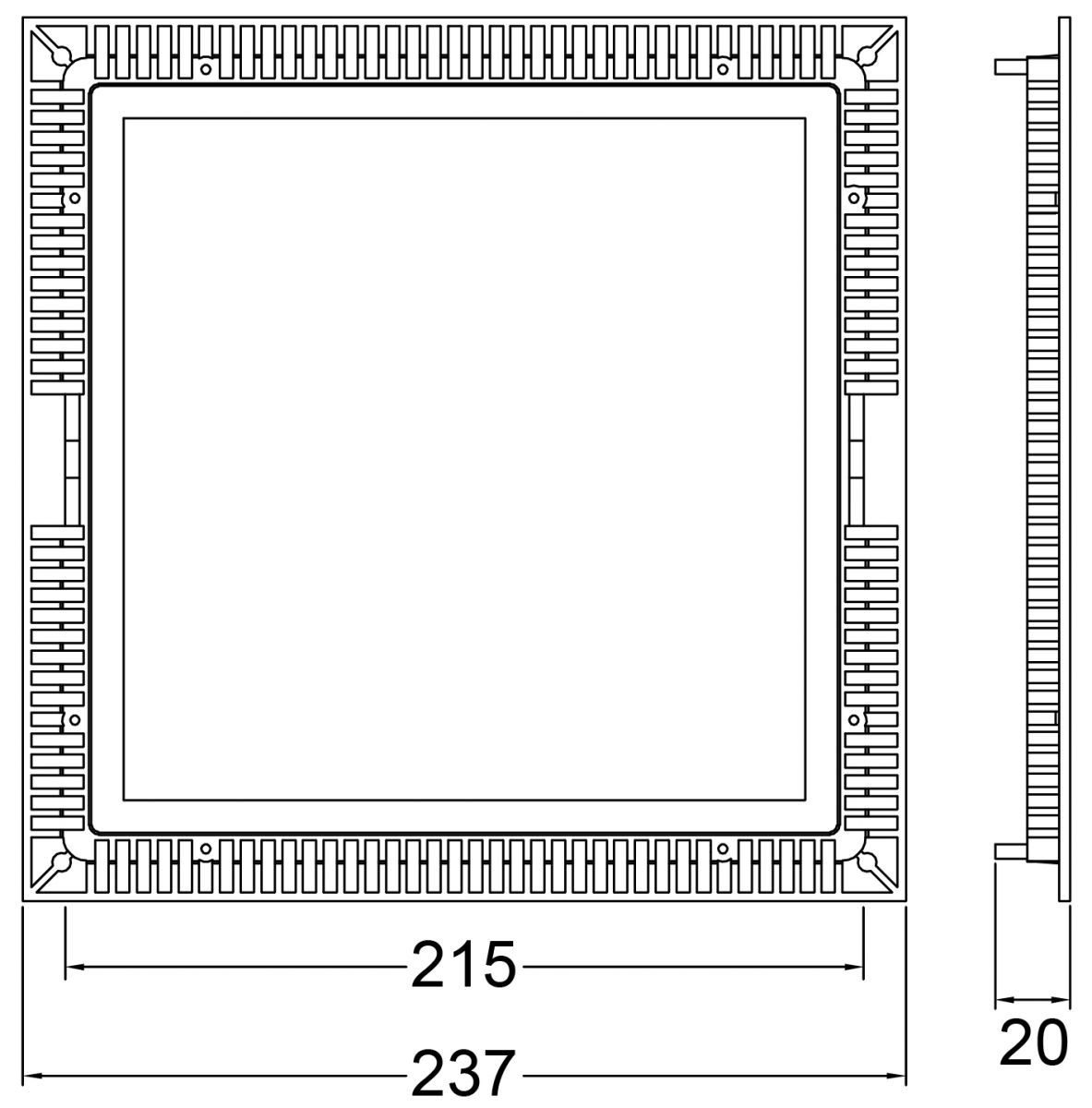 Встраиваемый светильник Deko-Light LED Panel Square 20 565161 в Санкт-Петербурге