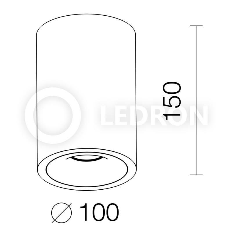 Потолочный светильник Ledron MJ1027GB 150mm 00000013265 в Санкт-Петербурге