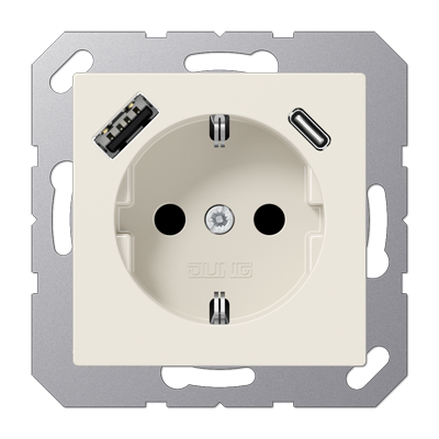 Розетка 2K+З USB Typ AC Jung A1520-15CA в Санкт-Петербурге
