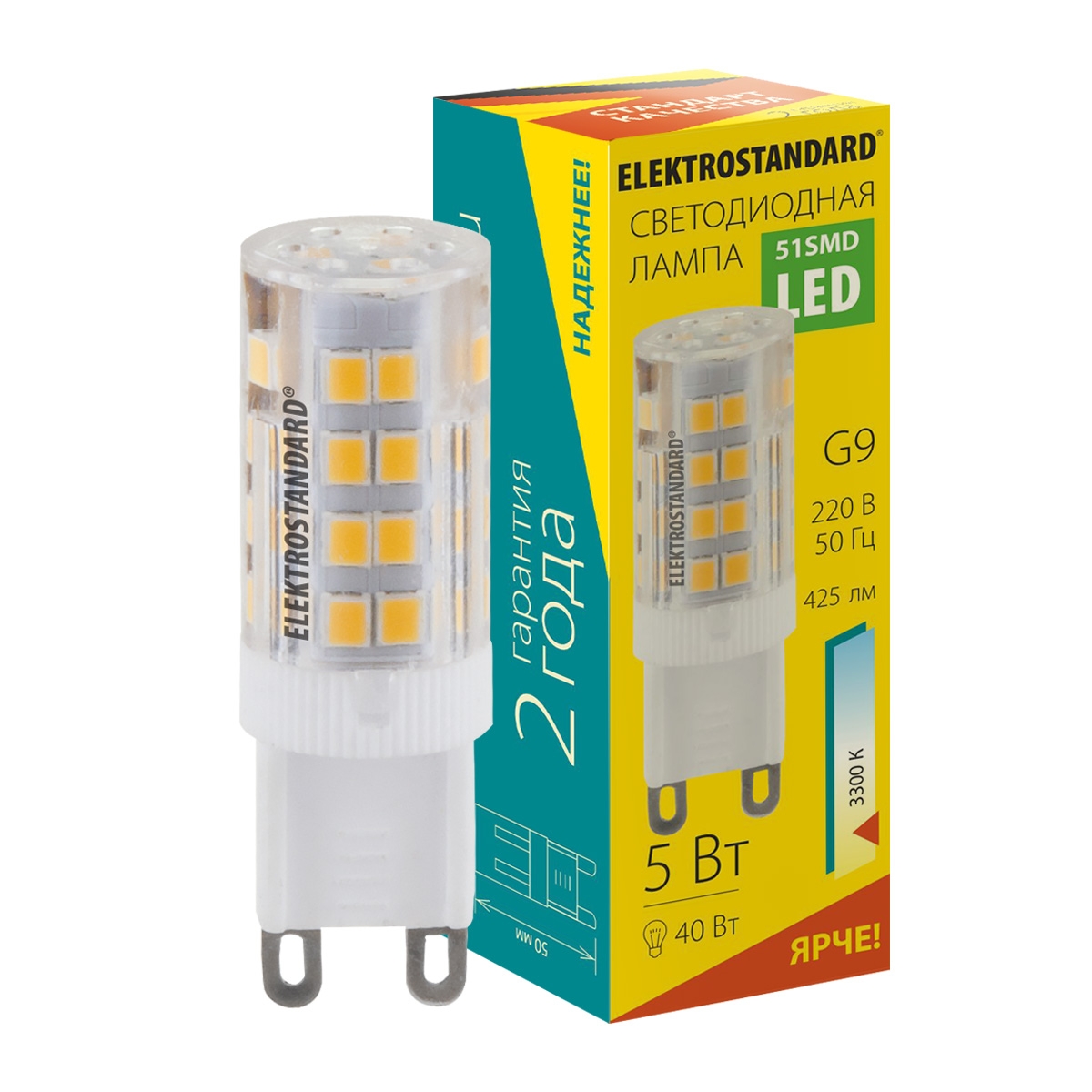 Светодиодная лампа Elektrostandard (a049868) G9 LED 5W прозрачная 220V 3300К BLG908 4690389150524 в #REGION_NAME_DECLINE_PP#