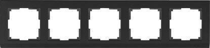 Рамка Werkel Stark на 5 постов черный WL04-Frame-05-silver/black 4690389059353 в Санкт-Петербурге