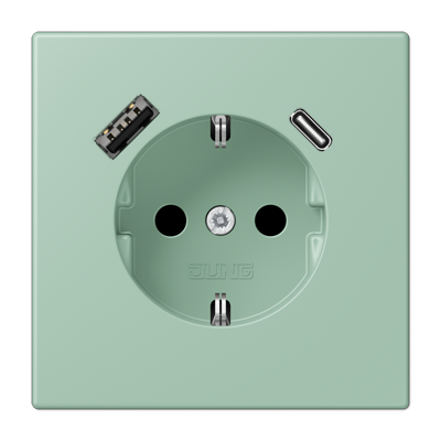 Розетка 2K+З USB Typ AC Jung LC1520-15CA217 в Санкт-Петербурге