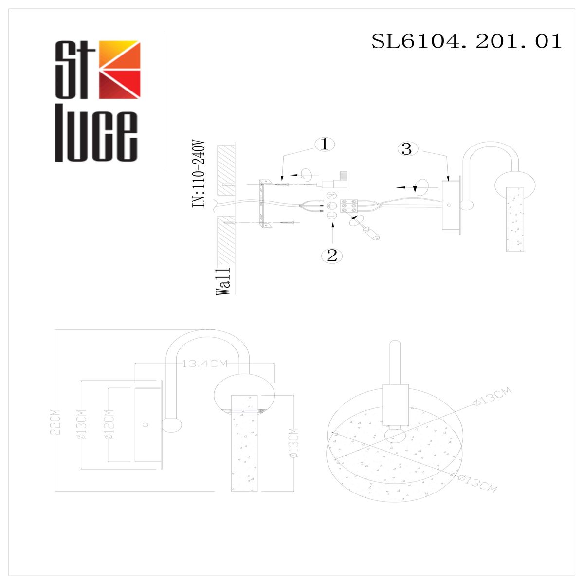 Бра ST Luce Montecelio SL6104.201.01 в Санкт-Петербурге