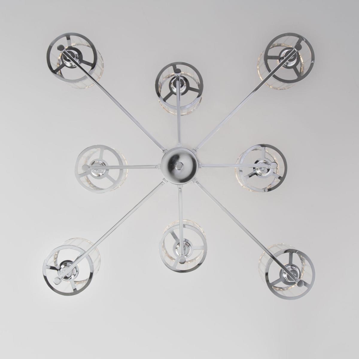 Люстра на штанге Eurosvet Inari 60144/8 хром Smart a061947 в Санкт-Петербурге