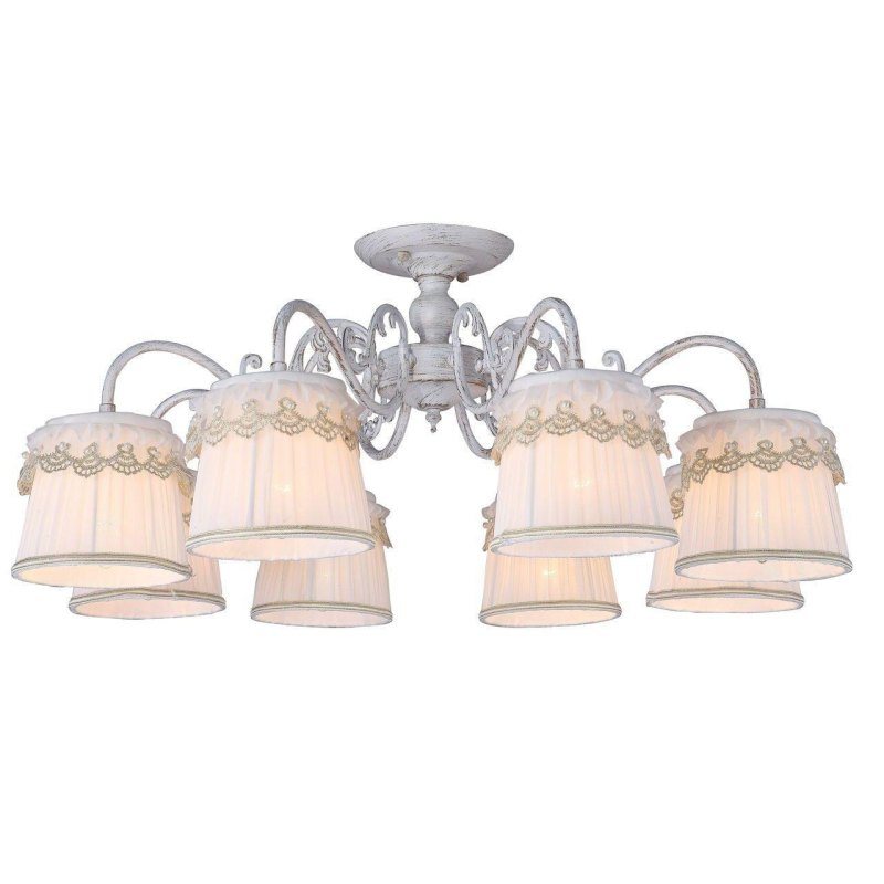 Потолочная люстра Arte Lamp Merletto A5709PL-8WG в #REGION_NAME_DECLINE_PP#