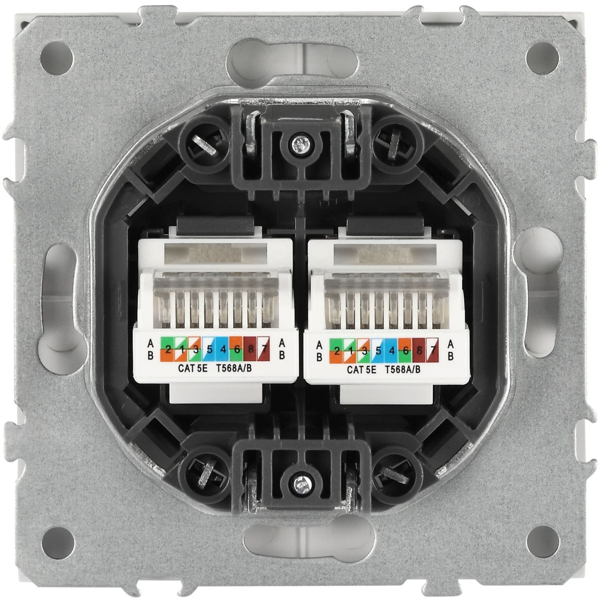 Розетка ЭРА Galaxy 15-3108-01 информационная двойная 2XRJ45 IP20 белый Б0070756 в Санкт-Петербурге