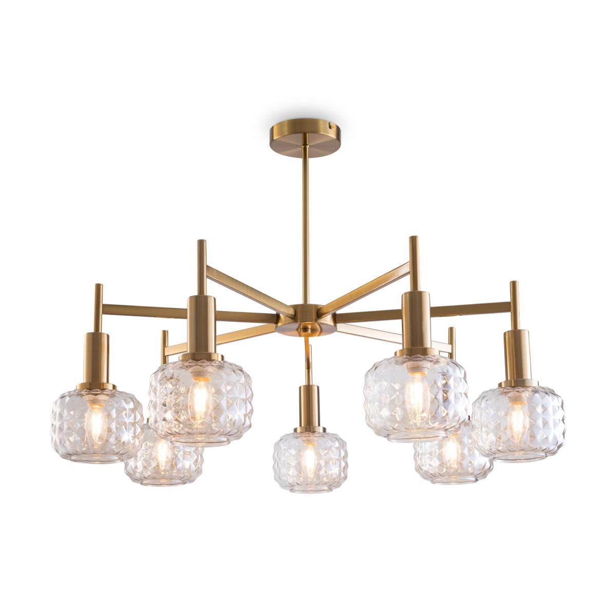 Люстра на штанге Freya Fero FR5366CL-07BS в #REGION_NAME_DECLINE_PP#