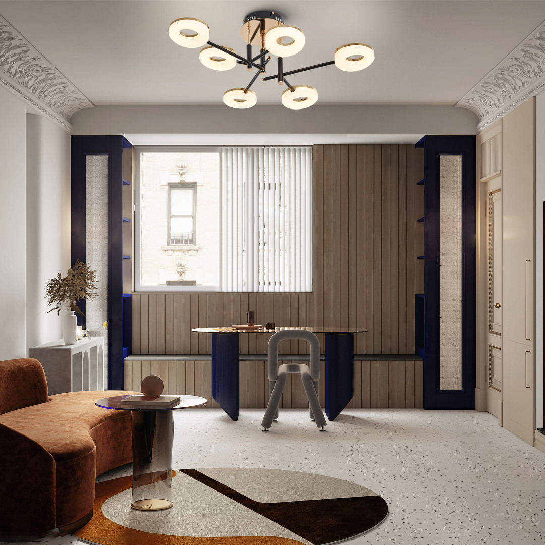 Потолочная люстра Arte Milano Ferrara 272999/6 BK/GD в #REGION_NAME_DECLINE_PP#