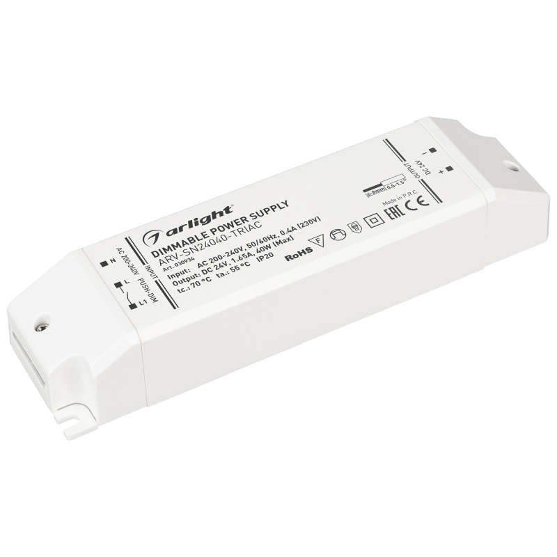 Блок питания Arlight ARV-SN24040-Triac (24V, 1.65A, 40W) 030934 в Санкт-Петербурге