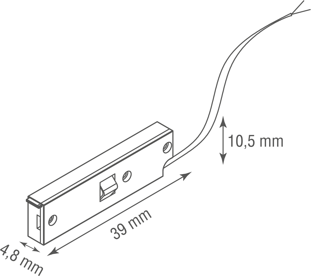 Адаптер с подводом питания для магнитного шинопровода Donolux Slim Line Mini Power connector DLSM B в Санкт-Петербурге