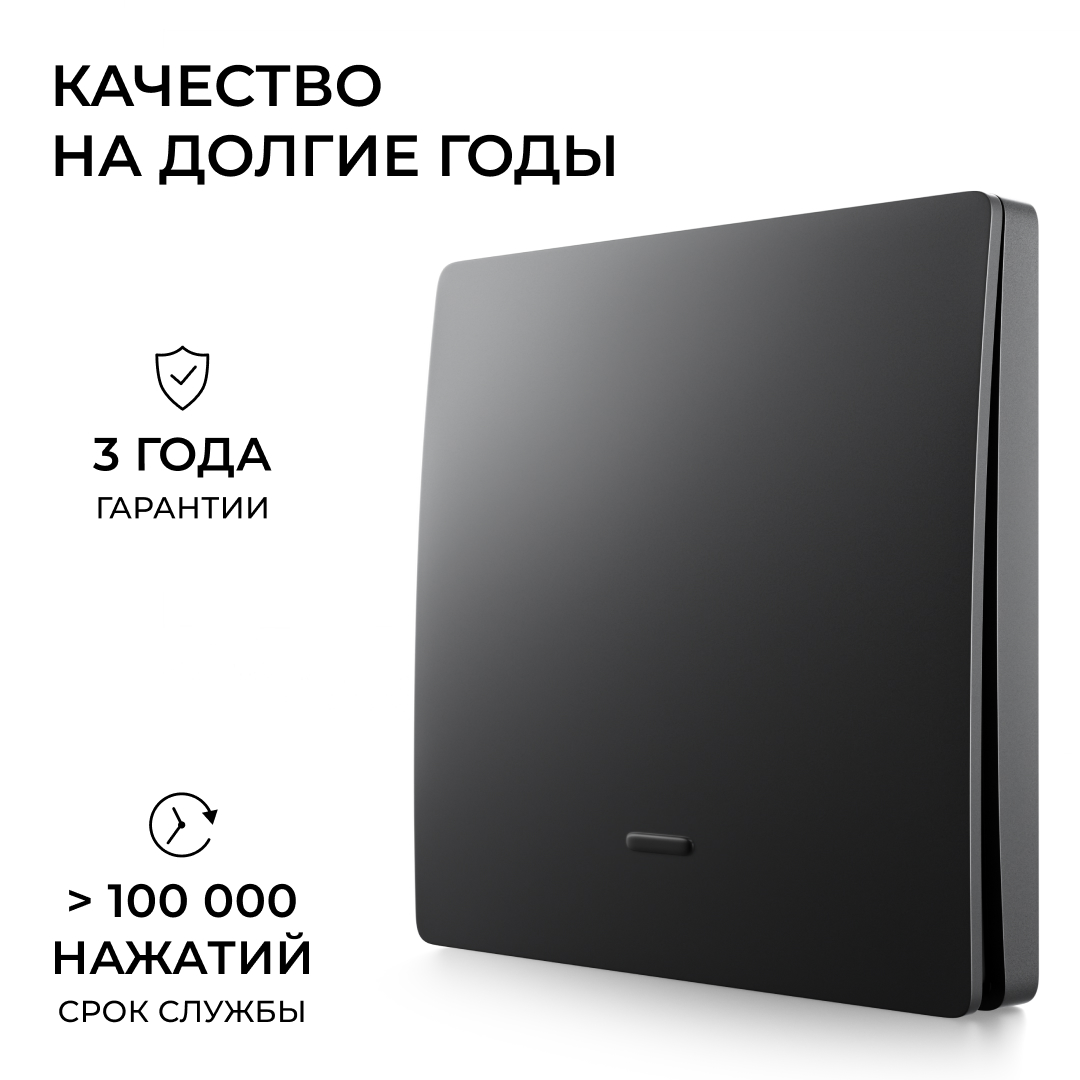 Выключатель кинетический 1кл., IP44, 2,4 ГГц, Smart, чер. Apeyron 04-81 в Санкт-Петербурге