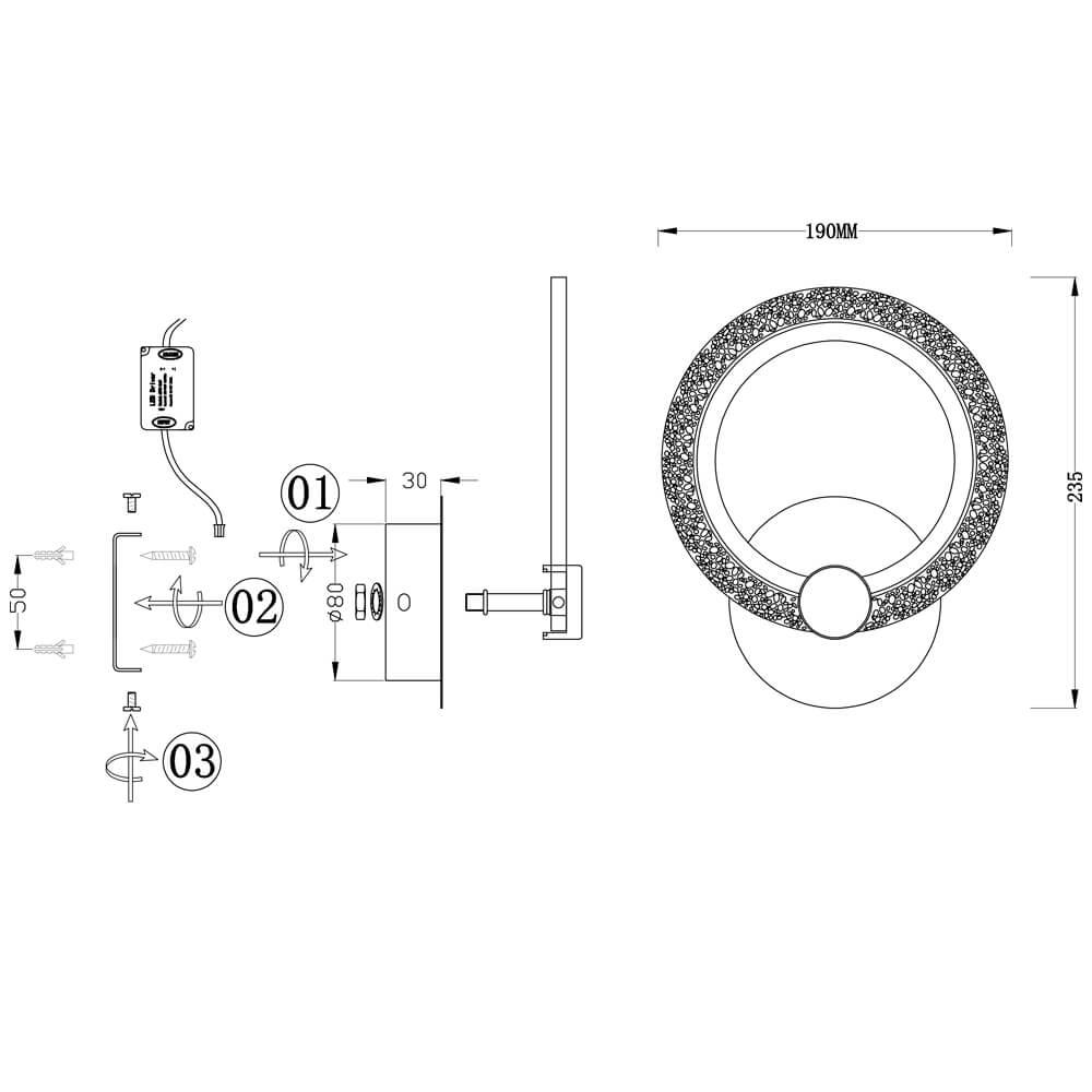 Бра LED Seven Fires Изео SF7047/1W-CR в Санкт-Петербурге