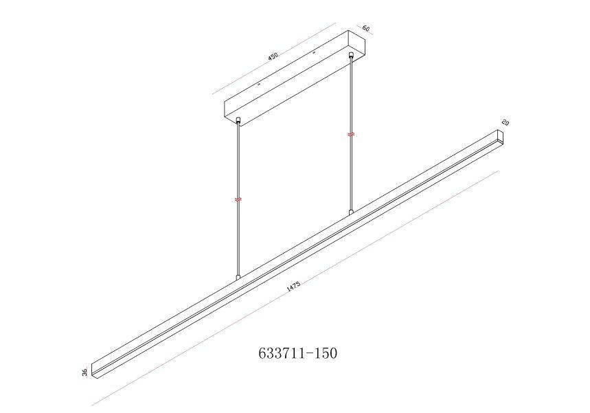 Подвесной светодиодный светильник Lucide Sigma 23456/33/43 в Санкт-Петербурге