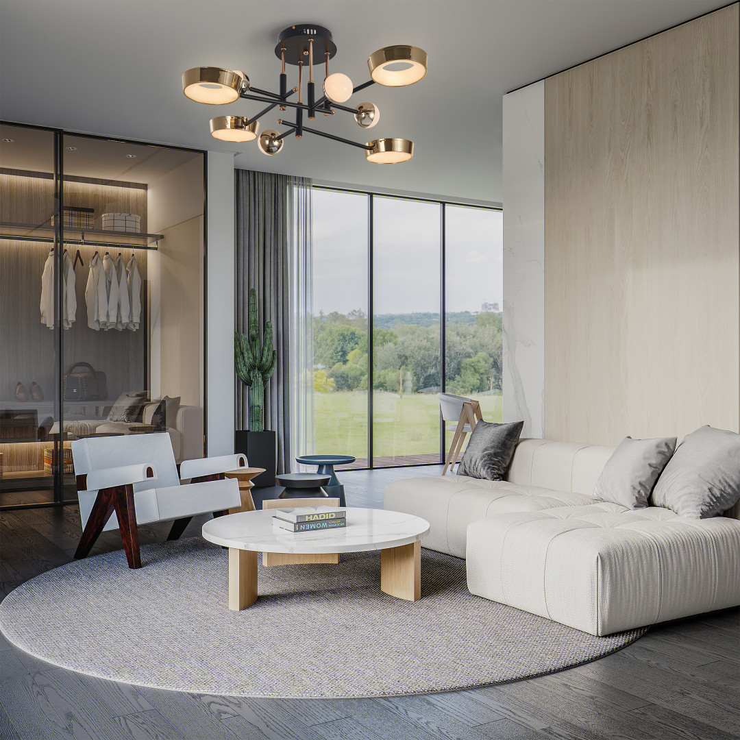 Потолочный светильник Arte Milano Ferrara 273299/8 BK/GD в #REGION_NAME_DECLINE_PP#