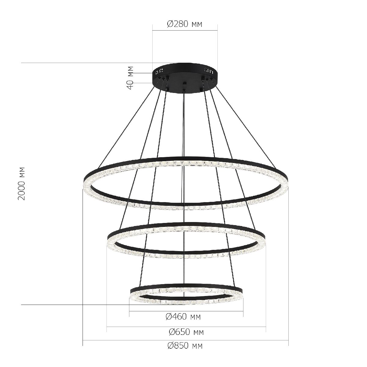 Каскадная люстра ST Luce Euclidics SL1018.403.03 в Санкт-Петербурге