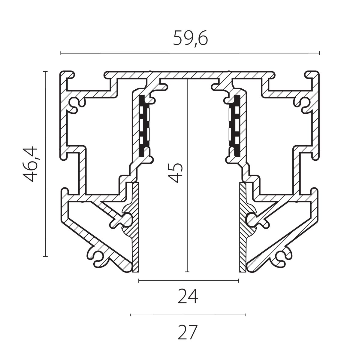 Шинопровод однофазный д/натяжного потолка Lightstar Uno Pro 509436 в Санкт-Петербурге
