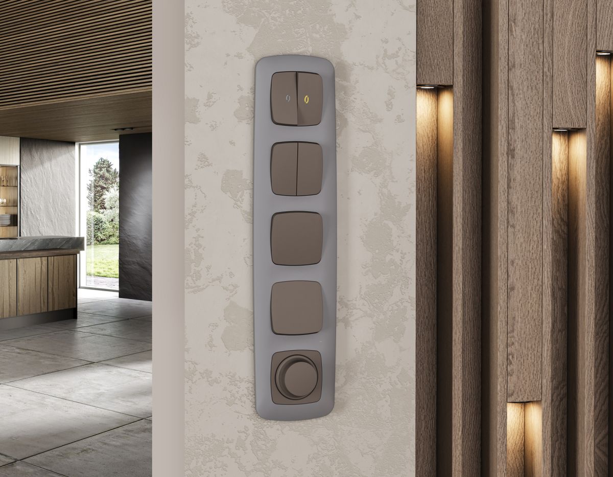 Комплект механизма 2-клавишного перекрестного выключателя Ambrella Volt 10A-250V OMEGA MO633030 Темная бронза матовый QUANT (OP6330, VM125) в Санкт-Петербурге