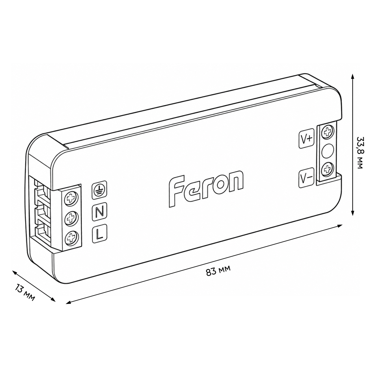 Трансформатор для светодиодной ленты Feron LB010 24W 24V IP20 53143 в Санкт-Петербурге