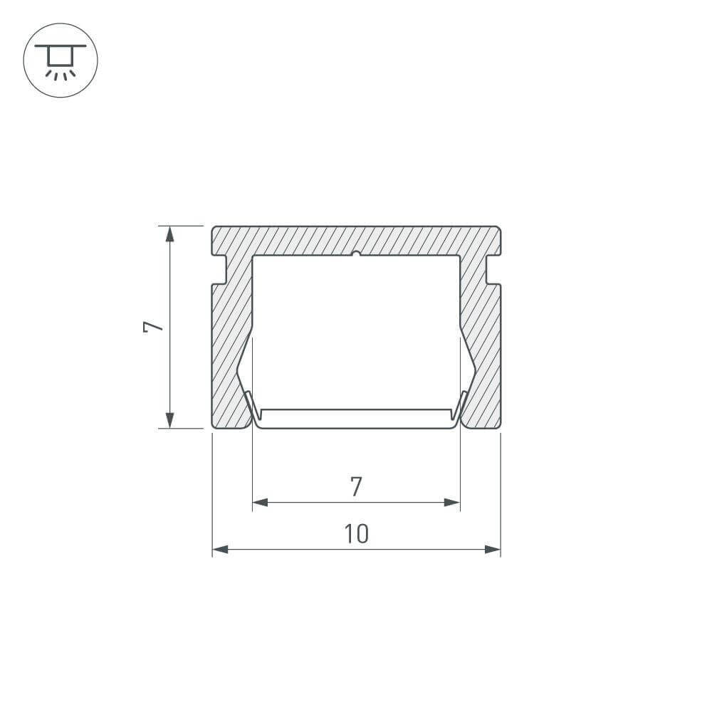 Профиль Arlight PIK-1007-2000 ANOD 023856 УЦ в Санкт-Петербурге