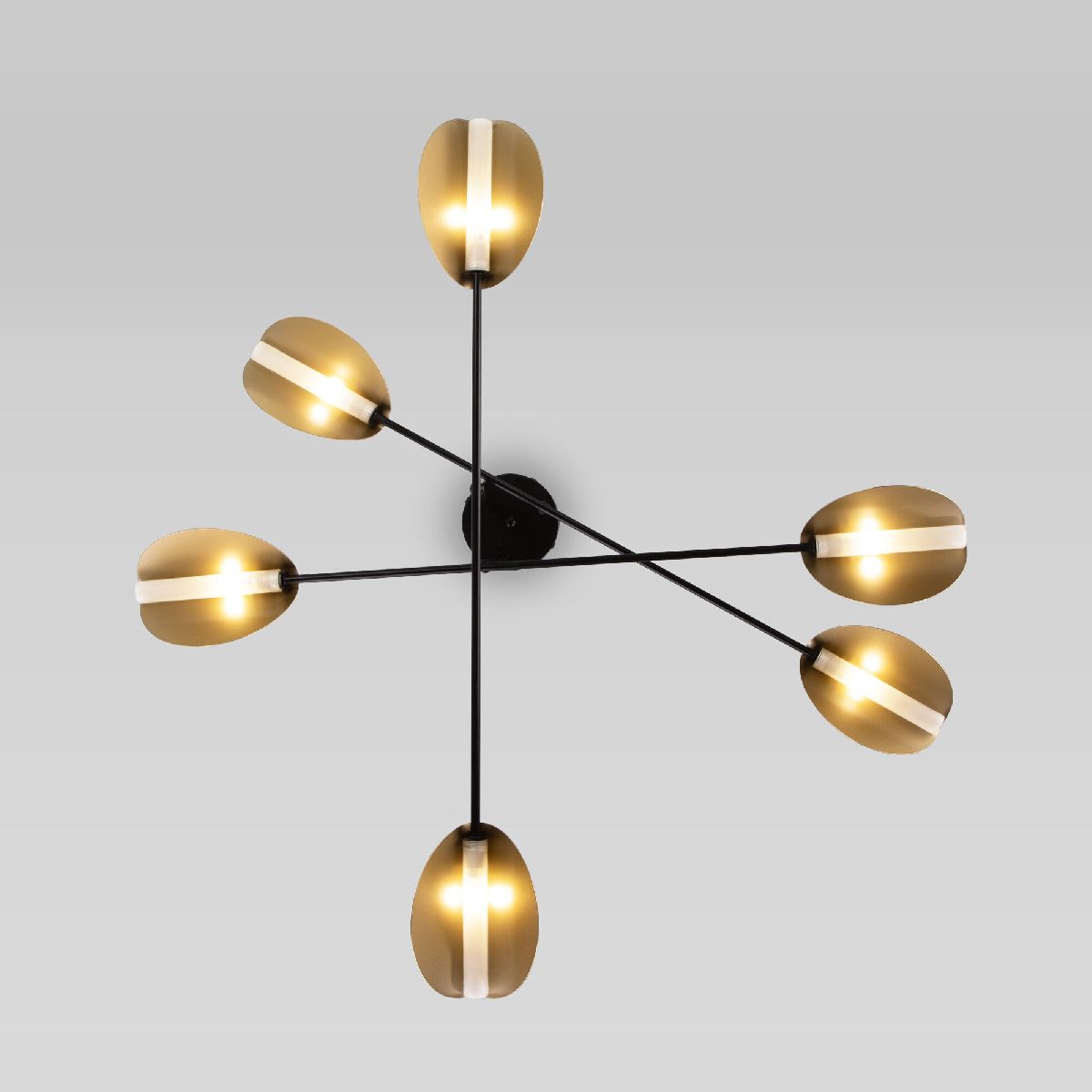 Потолочная люстра Eurosvet Grazia 70148/6 черный/золото Smart a062042 в Санкт-Петербурге