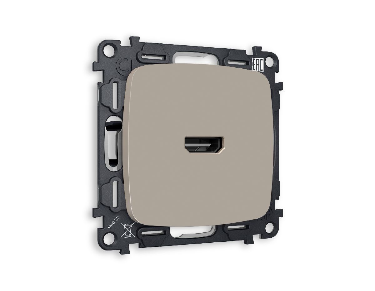 Комплект механизма розетки HDMI 2.0 40V/500MO 2.0GHz 5-18Gbit/s Ambrella Volt Omega MO374010 в Санкт-Петербурге
