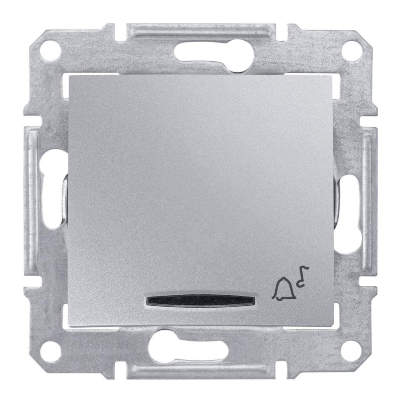 Выключатель кнопочный с синей подсветкой Звонок Schneider Electric Sedna 10A 250V SDN1600460 в Санкт-Петербурге