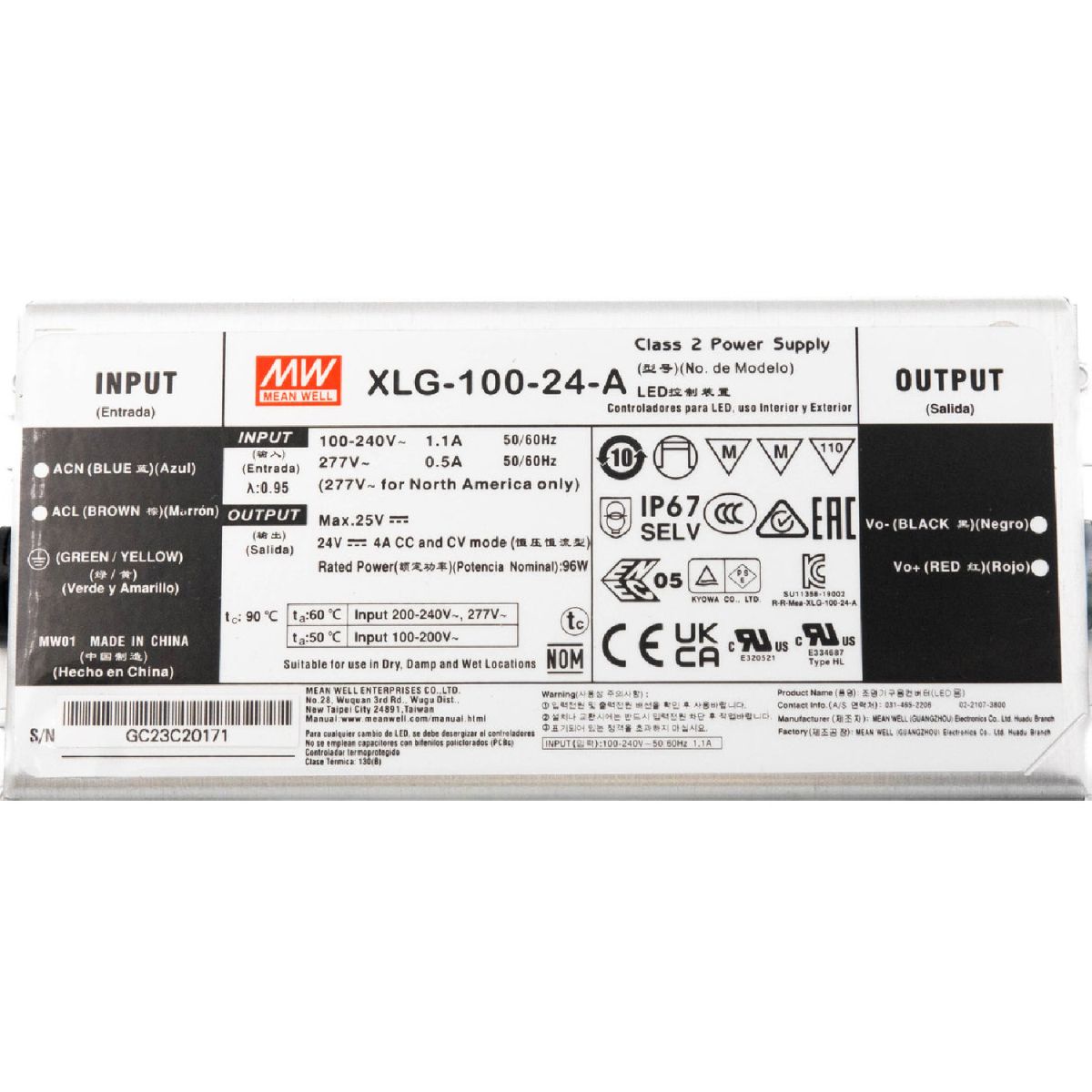 Блок питания для светодиодной ленты Favourite 60Вт DC24В 4А IP67 2001-DC-050 в Санкт-Петербурге