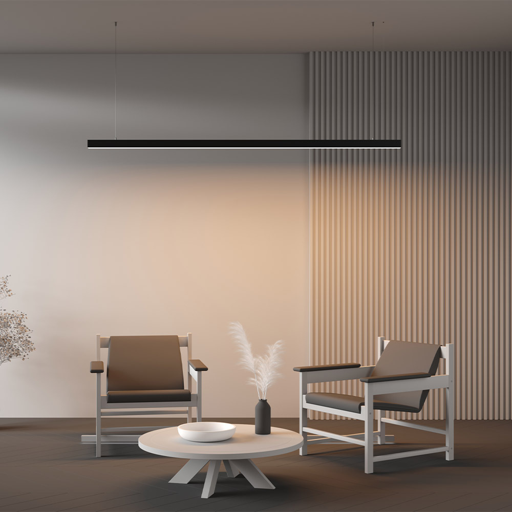 Линейный подвесной светильник Maytoni Technical 3000K 50x50 (Черный, 2 м) LL312031 в Санкт-Петербурге