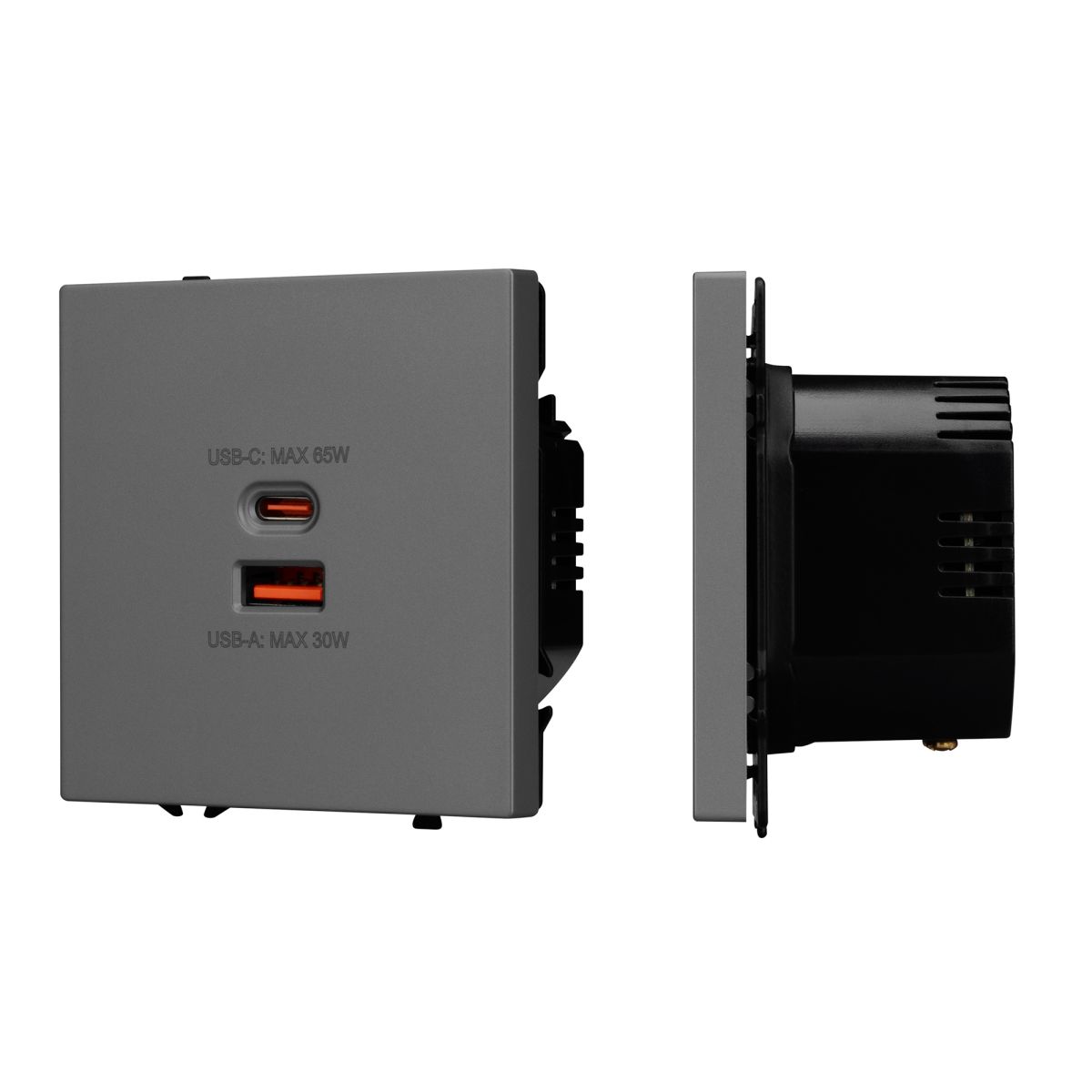Механизм розетки с быстрой USB зарядкой Arlight SCT-NOBE-MUAC-SFPL-FC-GR (65W, QC3) 054319 в Санкт-Петербурге