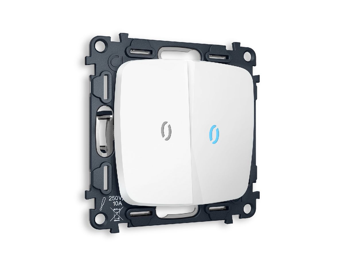 Комплект механизма 2-кл выключателя с подсветкой Ambrella Volt Omega MO124020 в Санкт-Петербурге