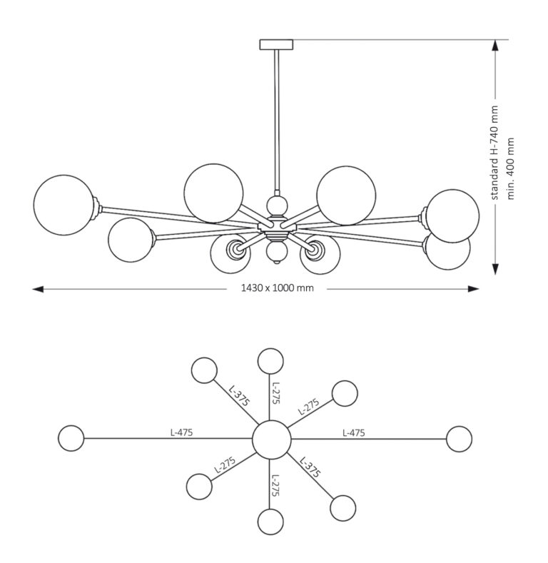 Подвесная люстра Kutek Mood Abano ABA-ZW-8 (N) II в #REGION_NAME_DECLINE_PP#