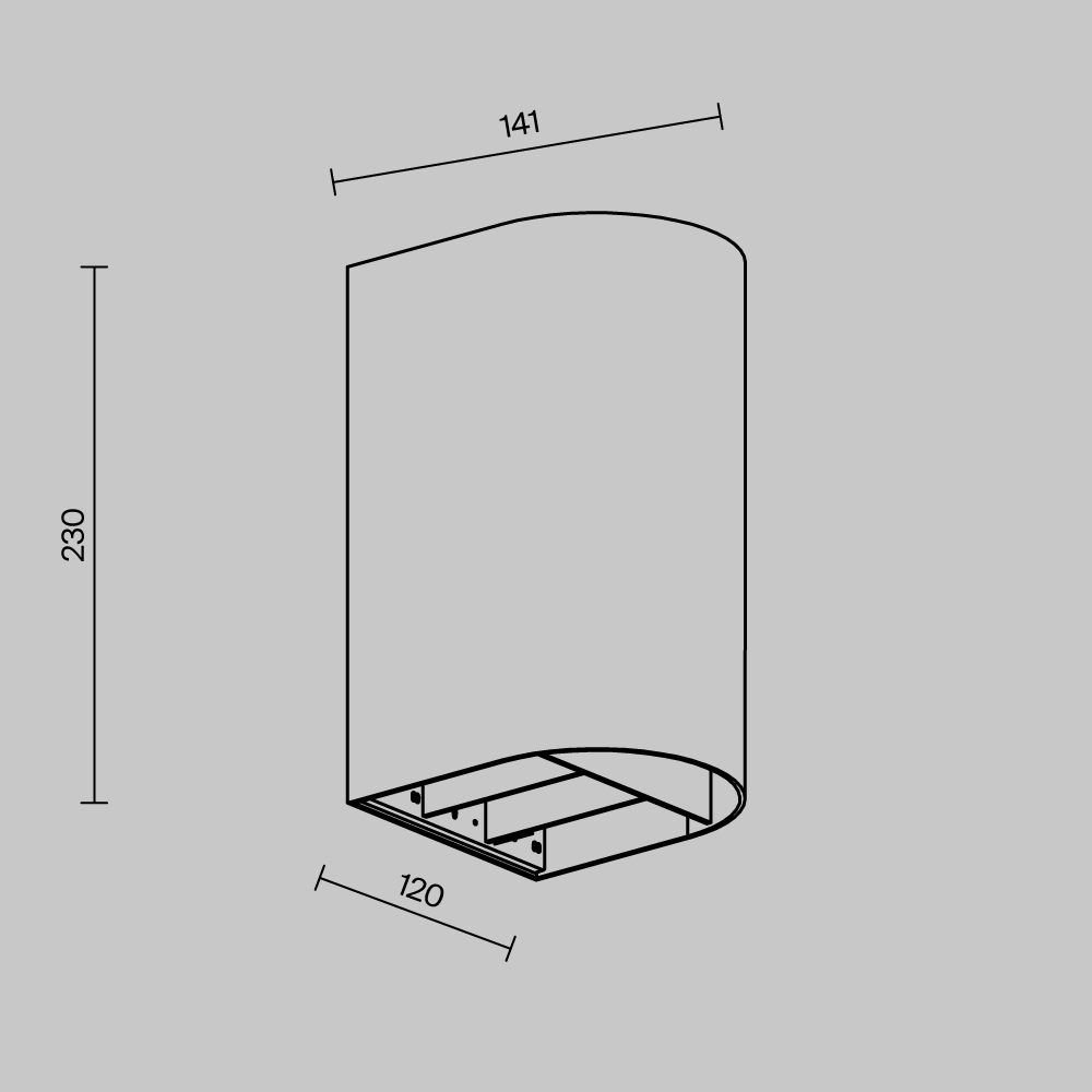 Уличный настенный светильник Maytoni Drape O526WL-L20B3K в #REGION_NAME_DECLINE_PP#