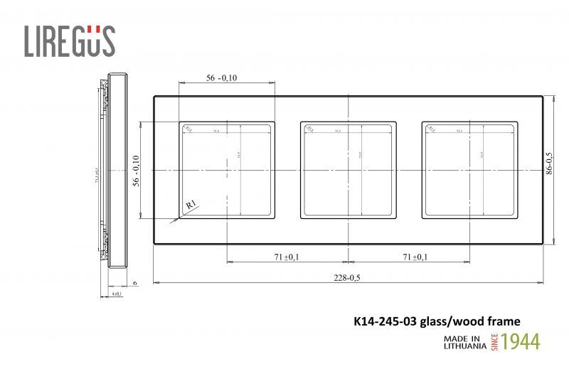 Рамка трехместная Liregus Epsilon 28-2273 в Санкт-Петербурге