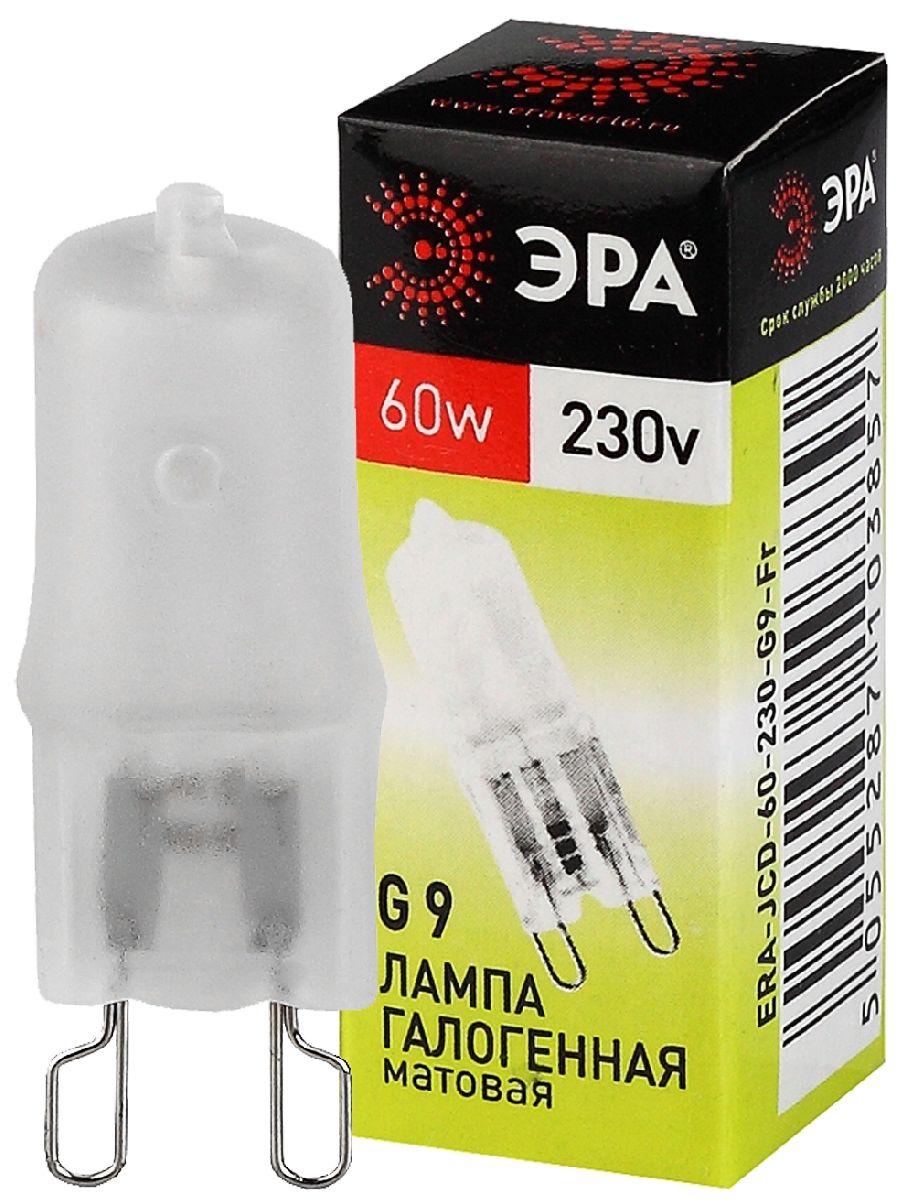 Лампа галогенная Эра G9 60W 3000K G9-JCD-60-230V-FR C0027364 в Санкт-Петербурге