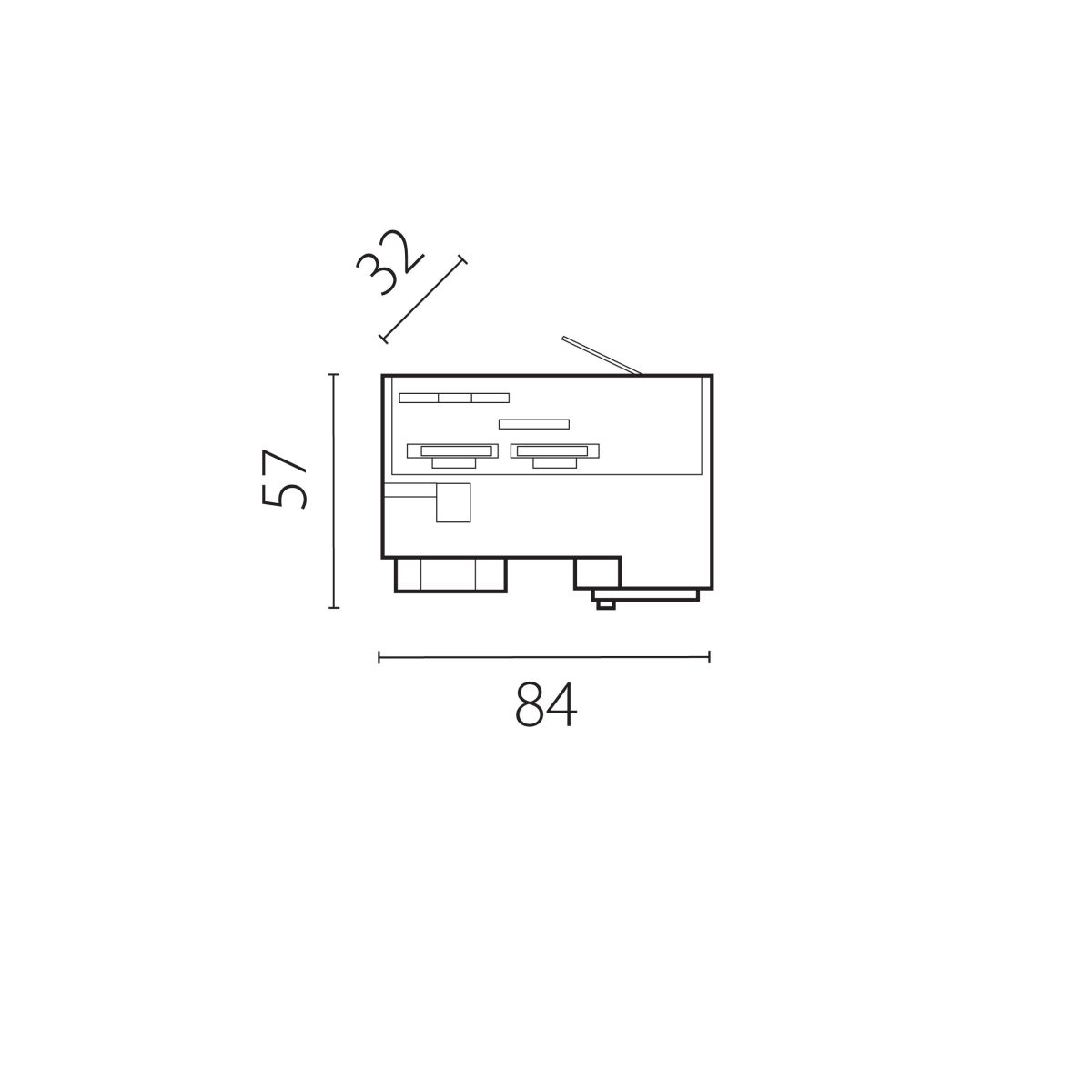 Адаптер для светильника к треку 5030xx-R/5040xx-(F)/(R) Lightstar Quattro 594007-402 в Санкт-Петербурге