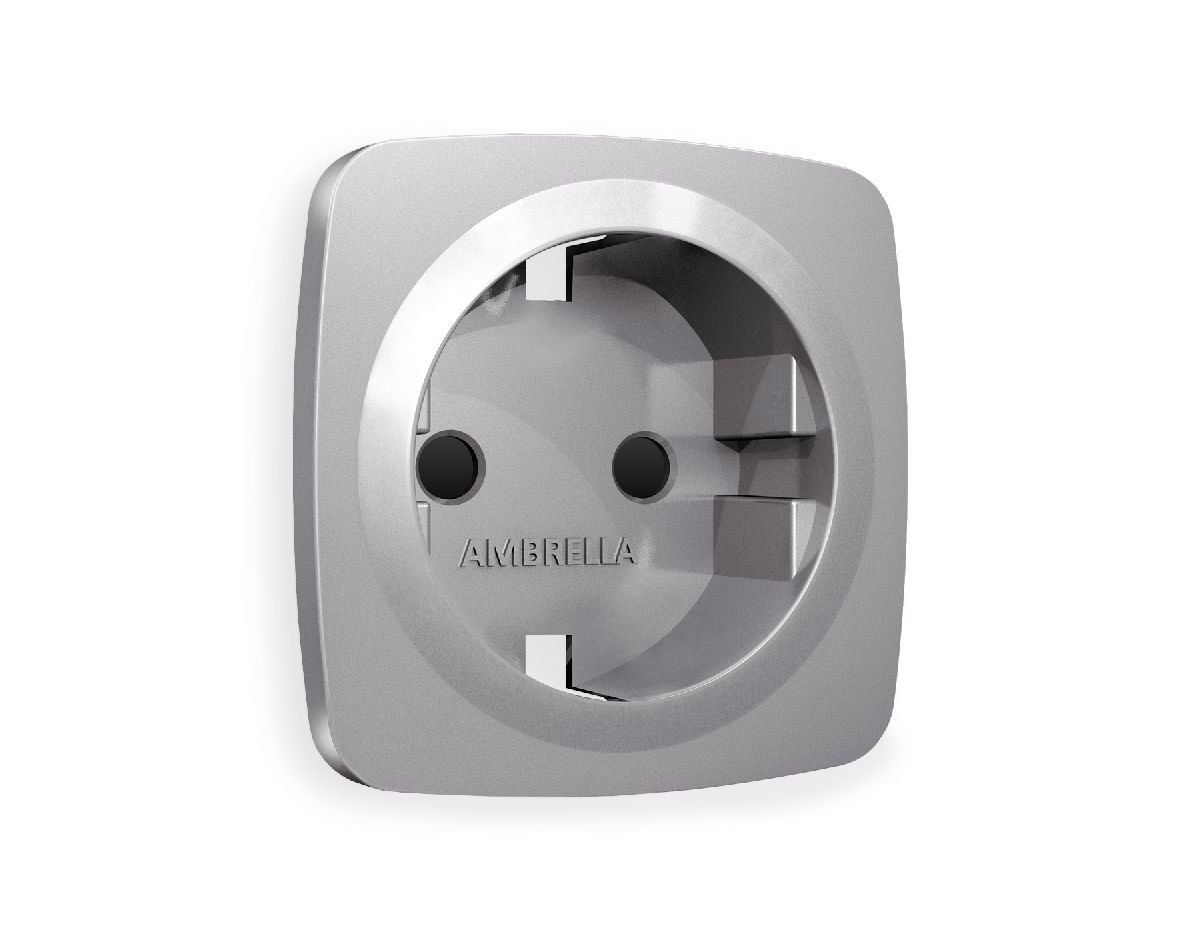 Лицевая панель для розетки с/з со шторками Ambrella Volt Omega OP5070 в #REGION_NAME_DECLINE_PP#