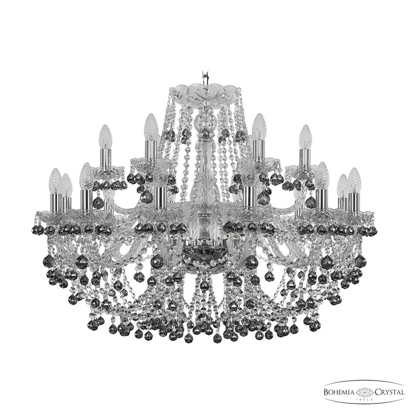 Подвесная люстра Bohemia Ivele Crystal 1409/12+6/300 Ni K731 в Санкт-Петербурге